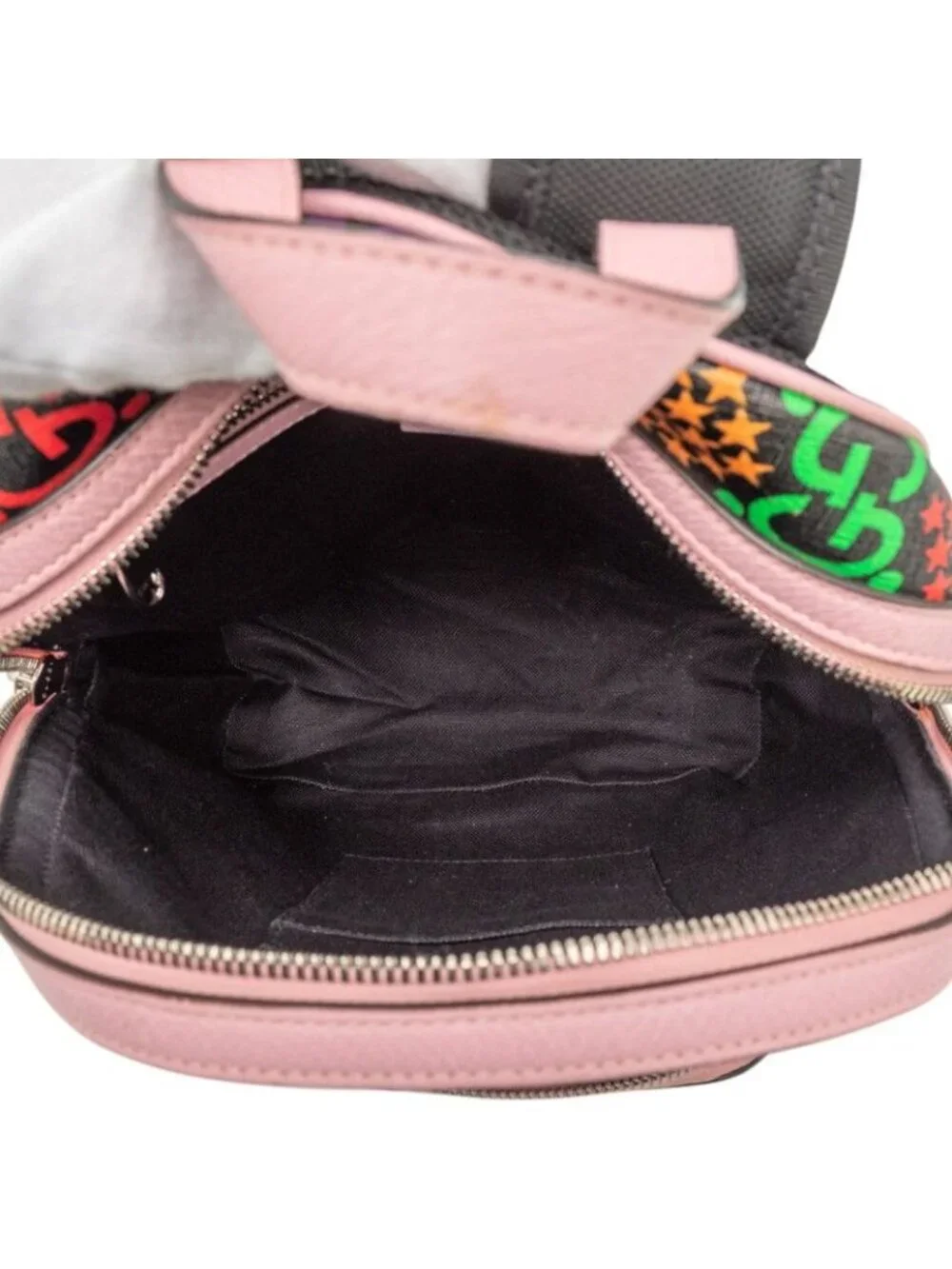Gucci GG Psychedelic Backpack Pink Multicolor Leather